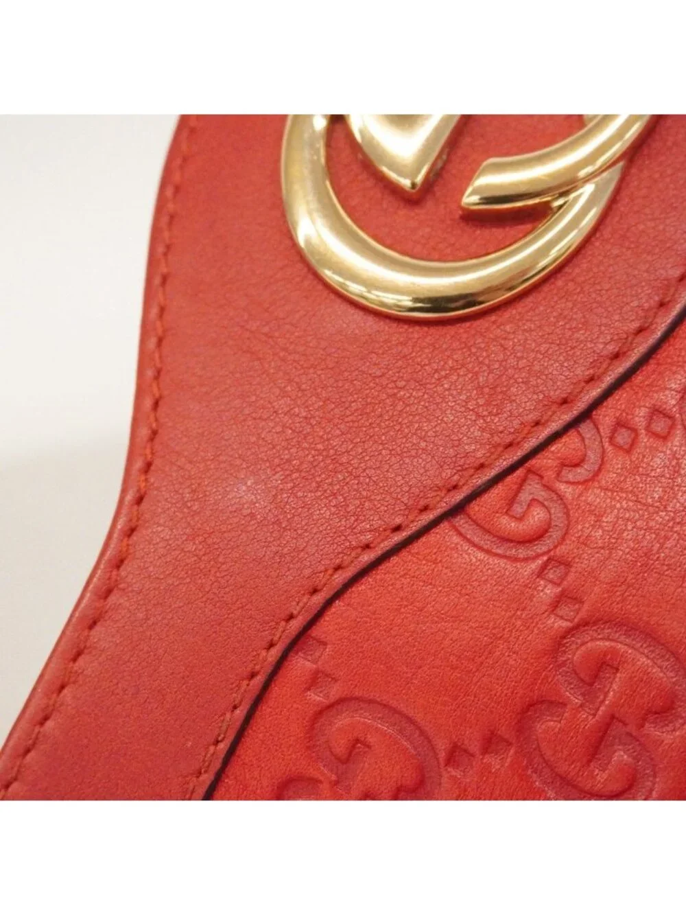 Gucci Wallet Guccissima Leather Red Gold - Picture 8 of 10
